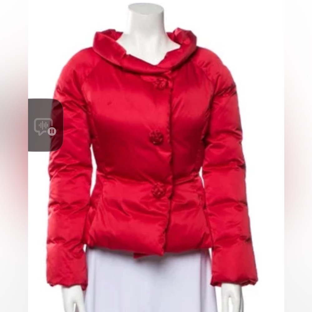 CH Carolina Herrera Scarlet Puffer Coat